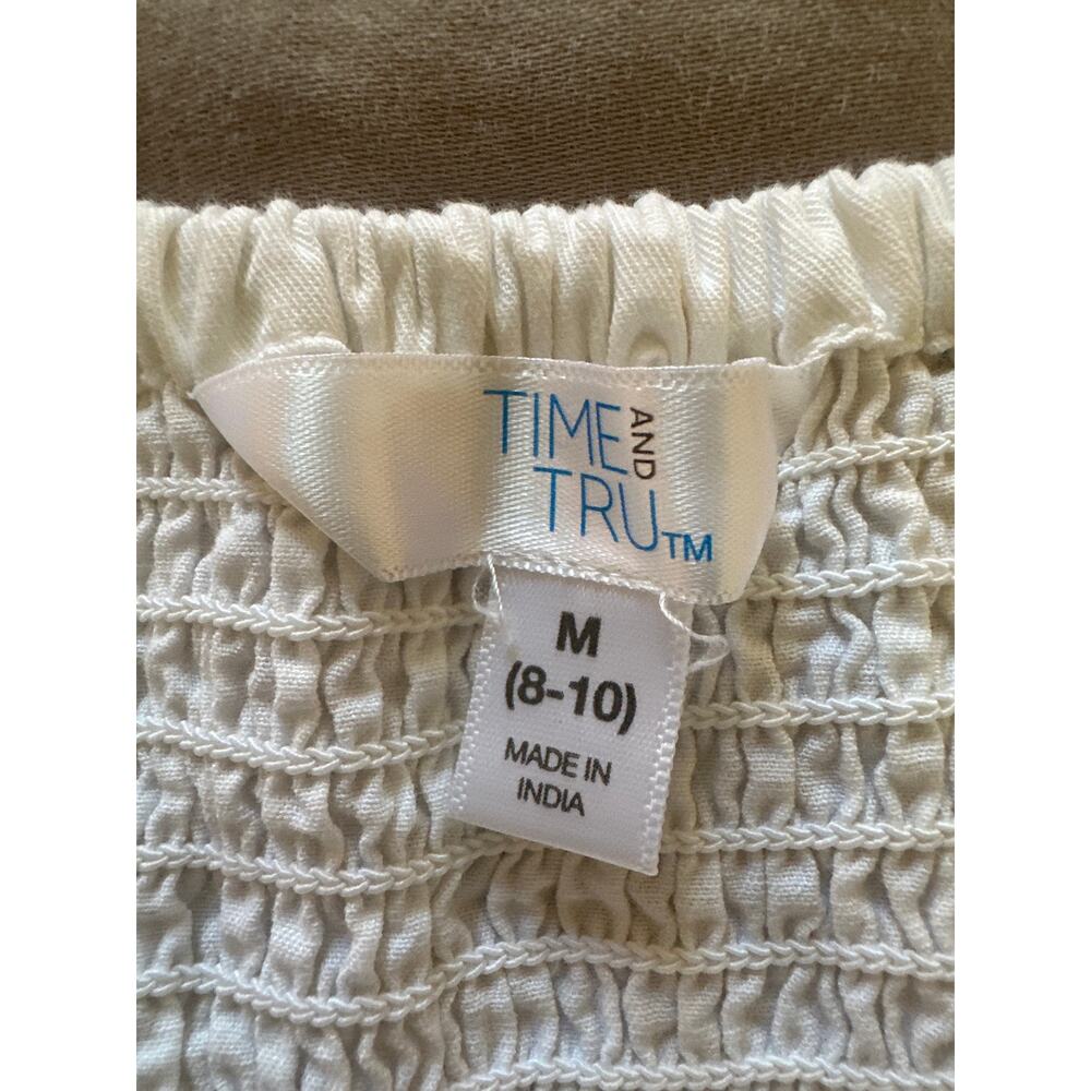 *Time and True White Sundress Size M (8-10) Pockets - Picture 3 of 5